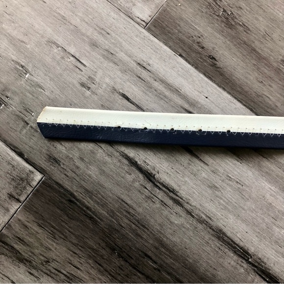 Vintage 70’s Appia Nautical Navy High Rise Pleated Wide Leg Pants w/ Belt - Picture 5 of 10